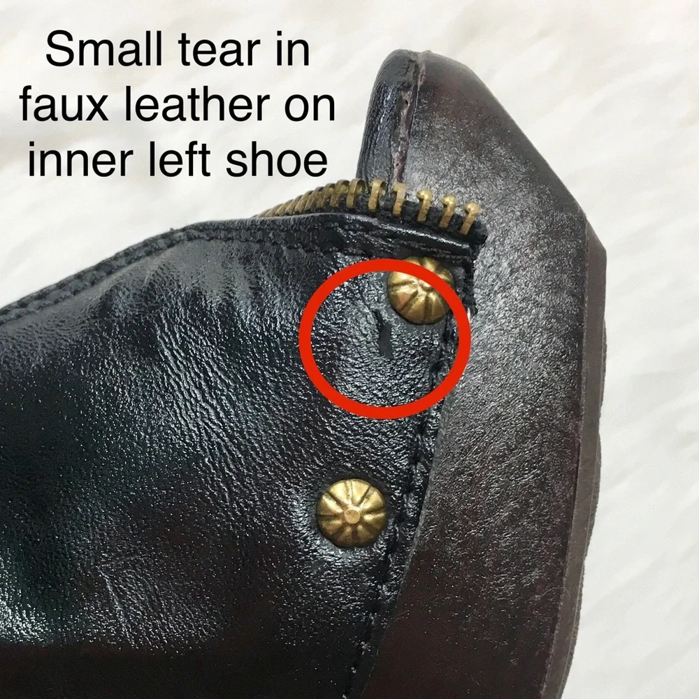 Yoki Sassy Black Platform Heels Zipper Detail 5.5 - Picture 8 of 8